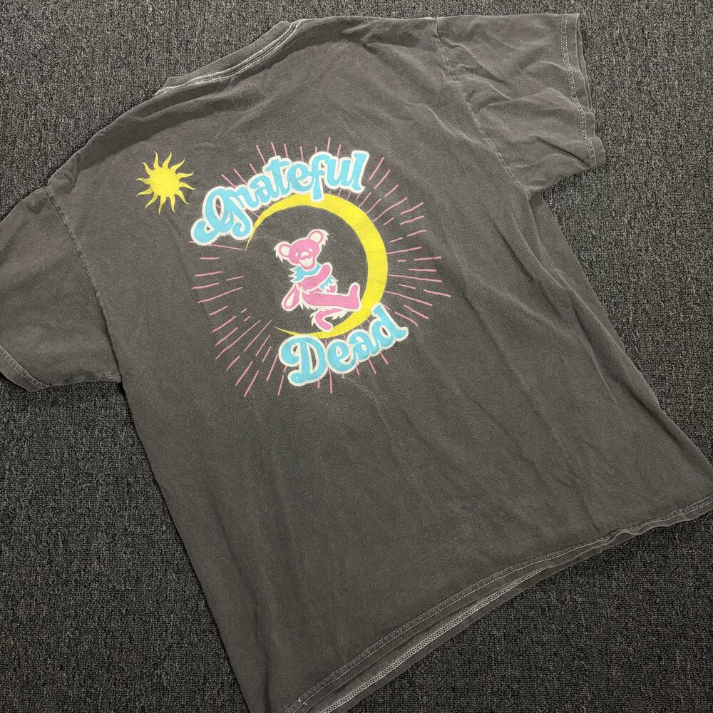 Vintage Y2k Grateful Dead Band Tour Grey Graphic Tee Men's Medium